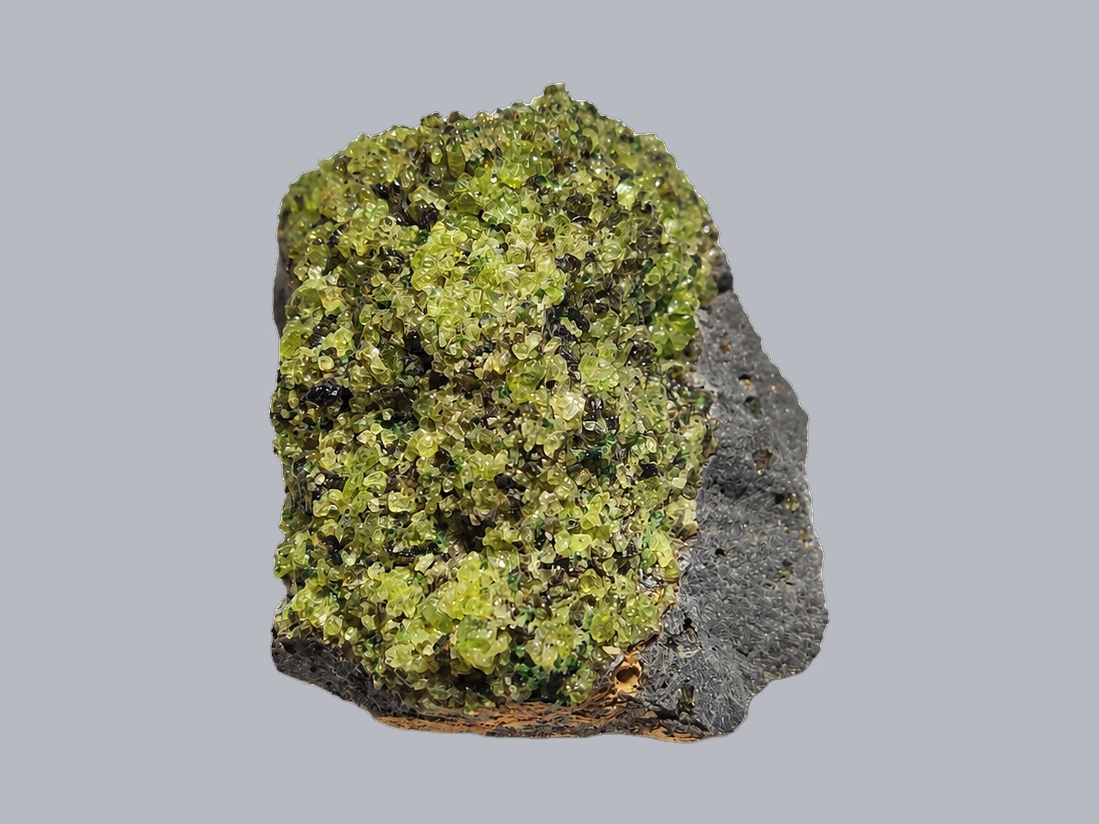 Olivine (Peridot) on Basalt — Peridot Mesa, San Carlos, Gila County, Arizona, USA