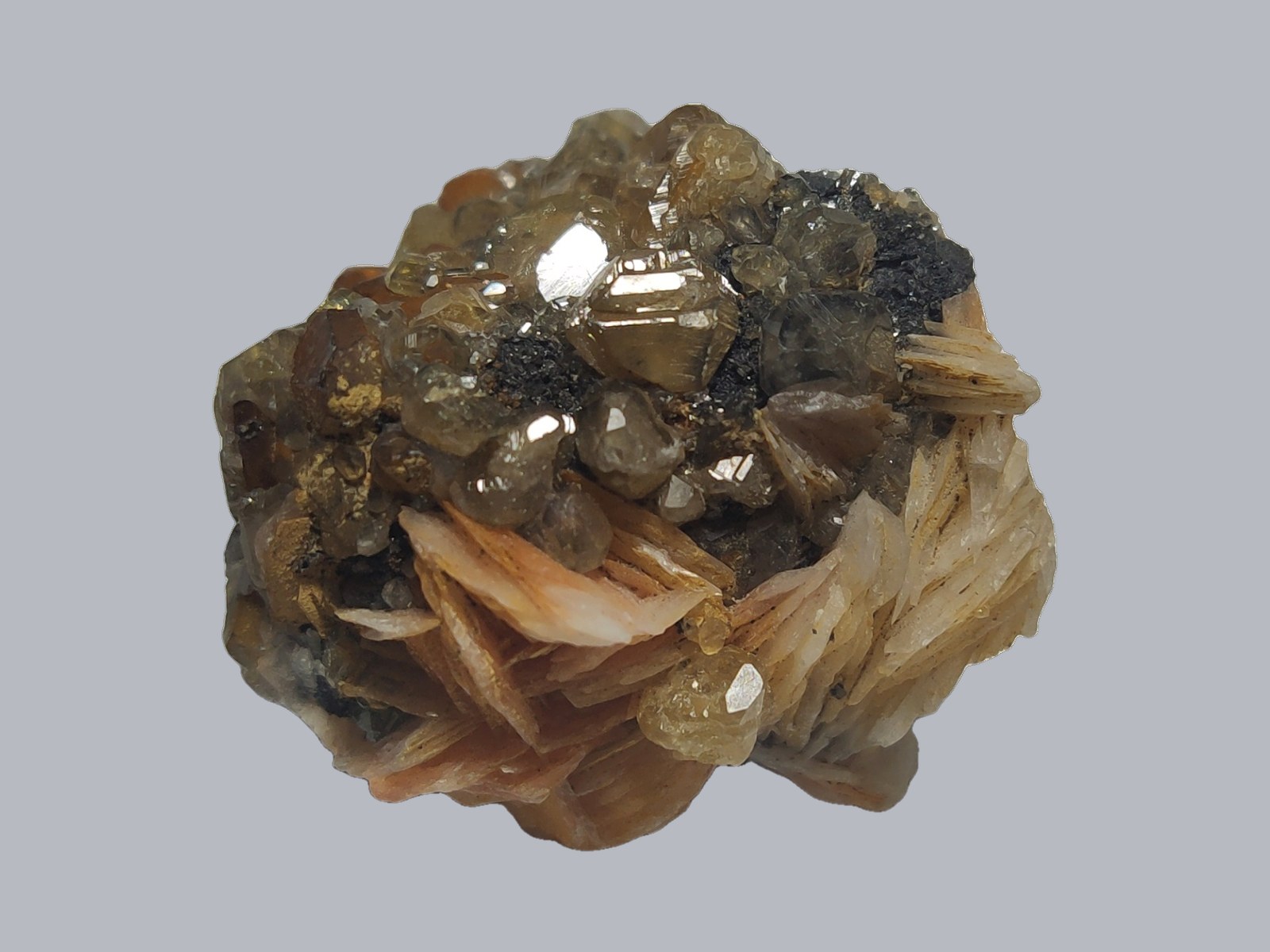 Cerussite, Baryte and Galena — Mibladen Mining District, Midelt, Khénifra Province, Morocco
